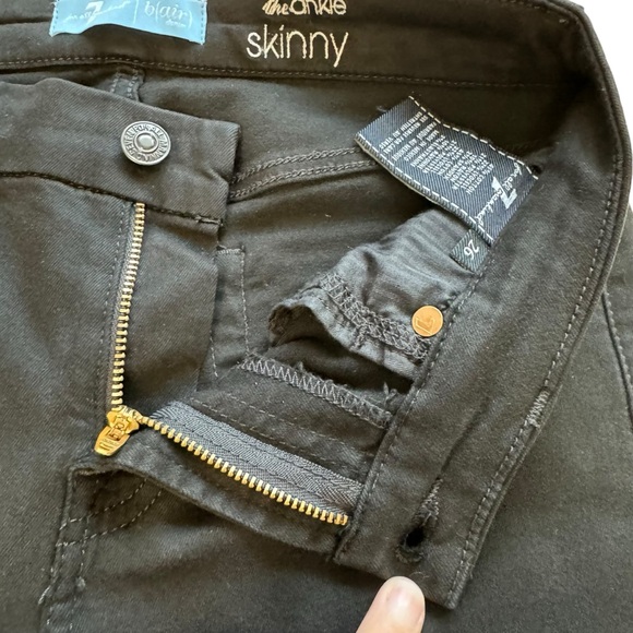 7FAMK 7 For All Mankind B(air) Super Skinny Ankle Jeans Babylon Black Size‎ 26 - Picture 7 of 14